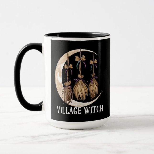 Village Witch Gothic Occult Wicca Pagan Nature Mugg (Vänster)
