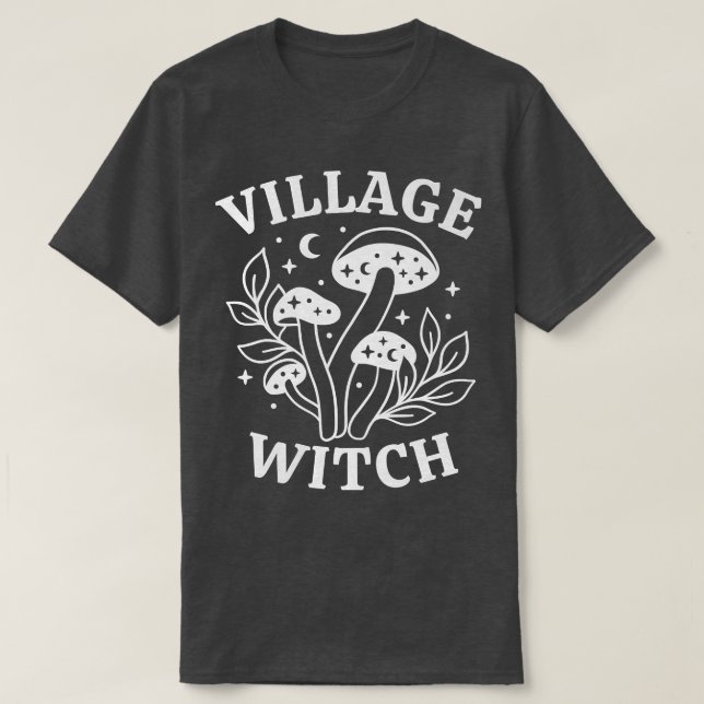 Village Witch, Witchy Mushroom  T Shirt (Design framsida)