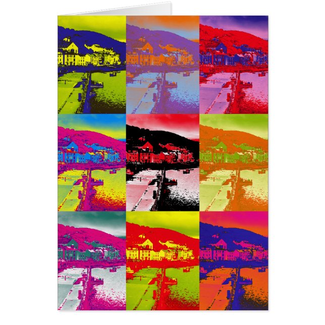 VILLAGER AV WALES HÄLSNING-KORT HÄLSNINGSKORT (Framsidan)