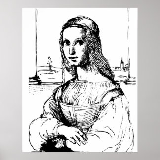 Villager Monalisa art Poster