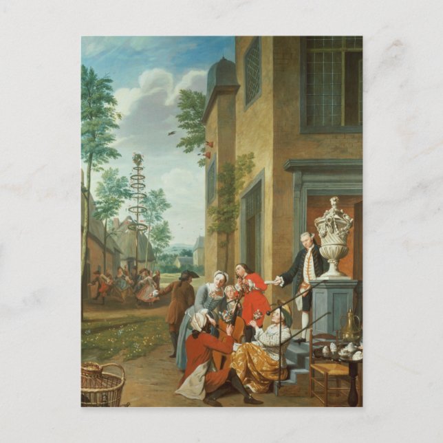 Villagers Merryaking Helg Vykort (Framsida)