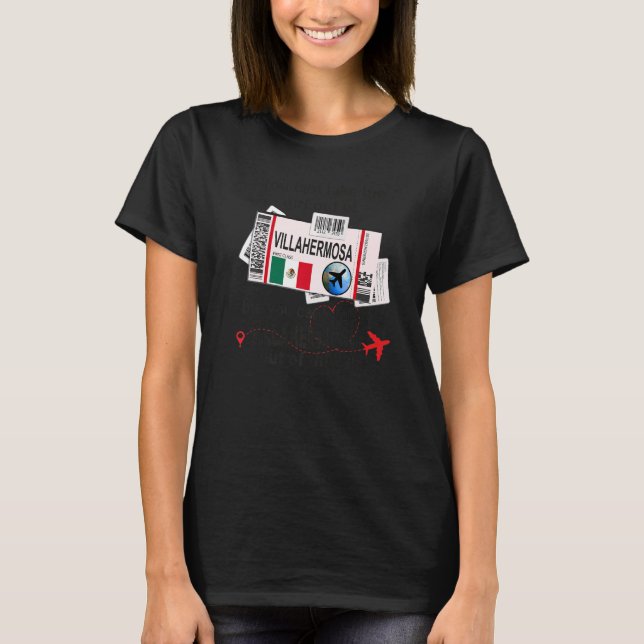Villahermosa Girl  Villahermosa Boarding Pass T Shirt (Framsida)