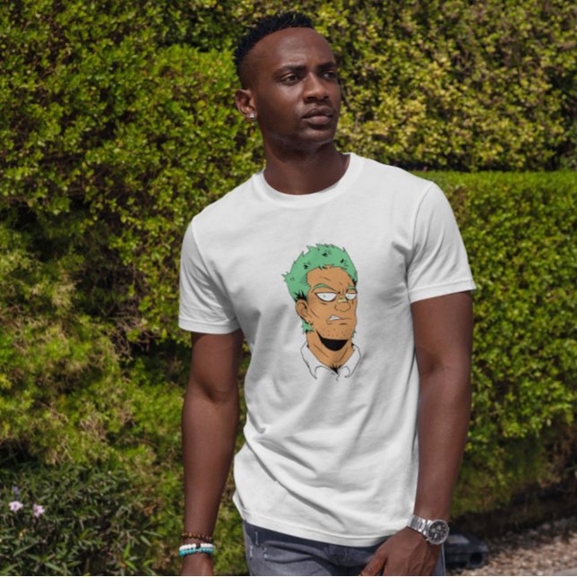 Villain Anime Guy Ansikte T Shirt (Skapare uppladdad)