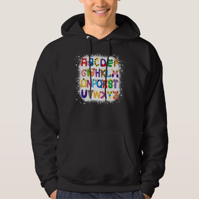 Villain Brev Abcs Bleached Boys Evil Alphabets B Hoodie (Framsida)