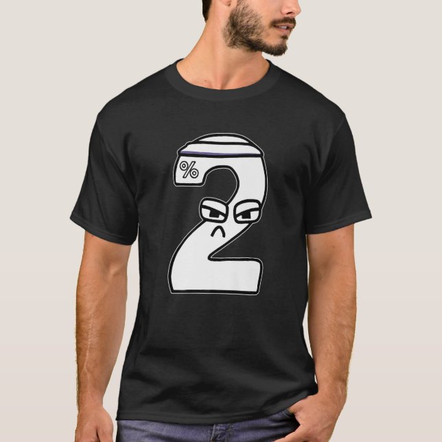 Villain Strong Number Two Boys Matching Evil Numbe T Shirt (Framsida)