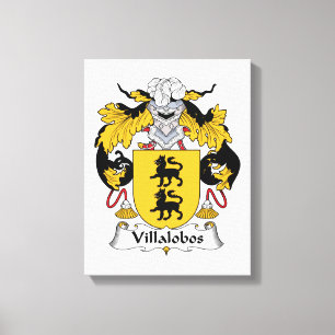 Villalobos familjvapensköld canvastryck