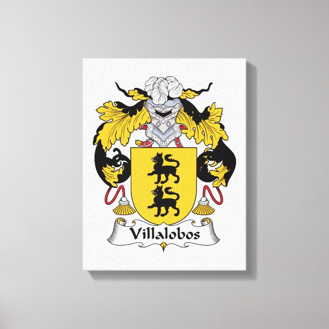 Villalobos Family Crest Canvastryck (Framsida)