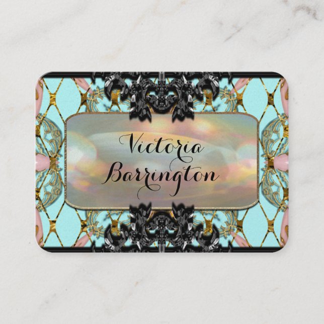 Villamore pärlemorfärg professionell visitkort (Framsida)