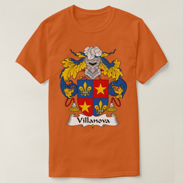 Villanova Jackar om Arm Family Crest T Shirt (Design framsida)
