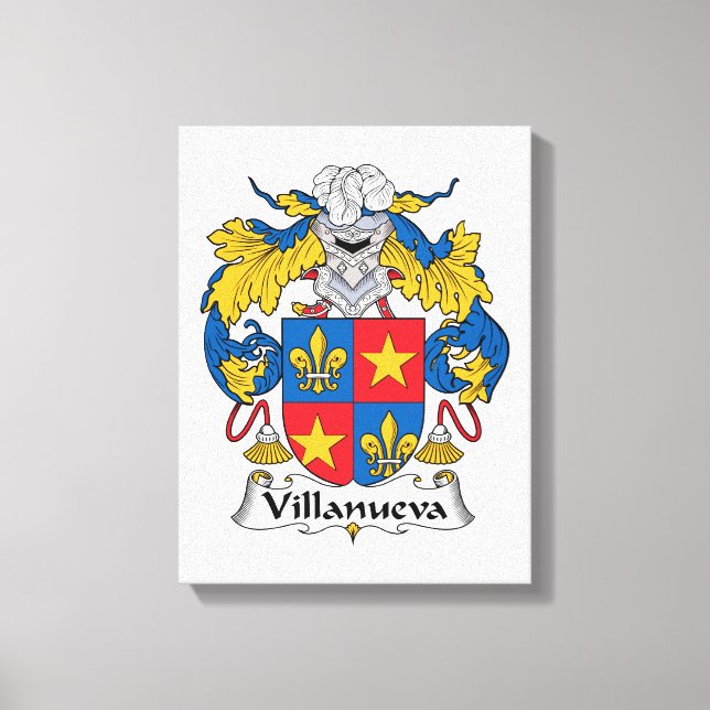 Villanueva Family Crest Canvastryck (Framsida)