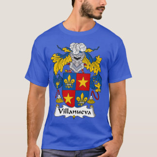 Villanueva Jackar om Arm Family Crest T Shirt