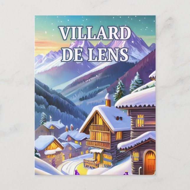 Villard de Lens : Élégance Alpine dans un Écrin  Vykort (Framsida)