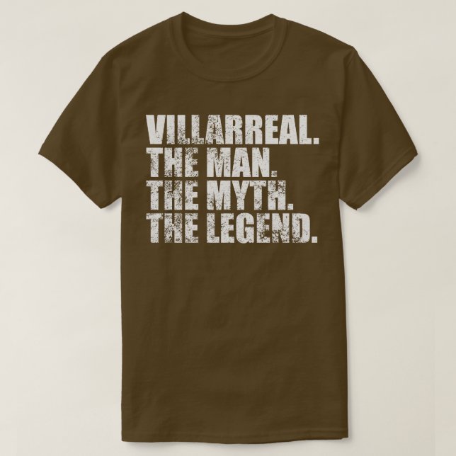 Villarreal-familjen namn Villarreal, i N T Shirt (Design framsida)