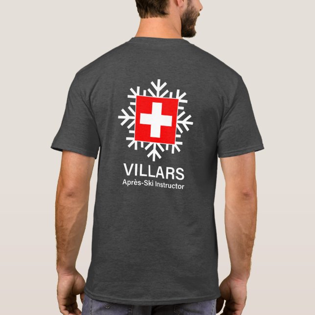 Villars Apres-Ski Instructor Schweiz T Shirt (Baksida)