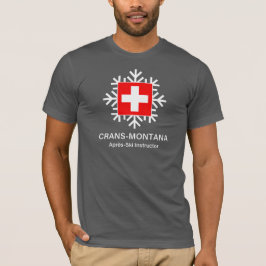 Villars schweizare Apres-Skidar instruktören T Shirt