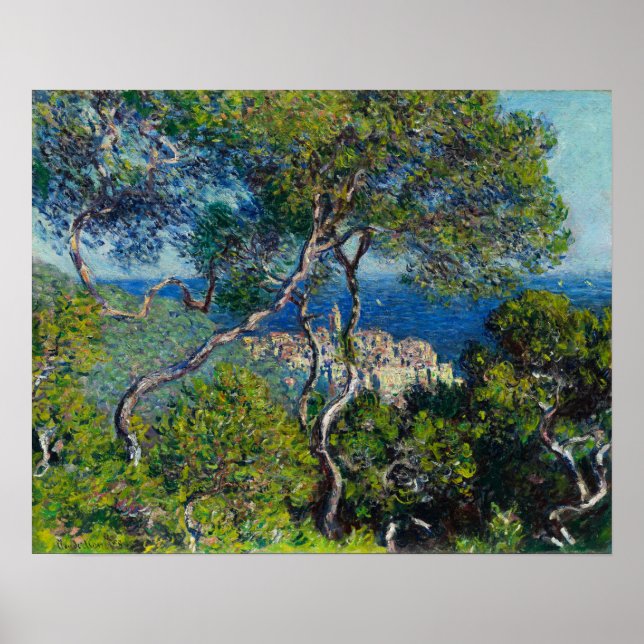 Villas i Bordighera av Claude Monet Poster (Framsidan)