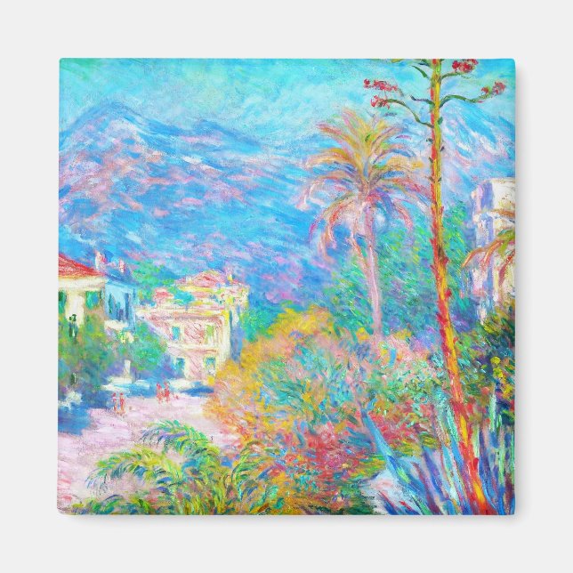 Villas vid Bordighera Claude Monet Magnet (Framsidan)