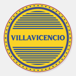 Villavicencio City Pride Emblem Colombiansk identi Runt Klistermärke