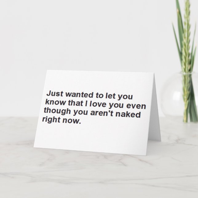 ville bara låta dig veta att jag älskar dig kort (Framsida)