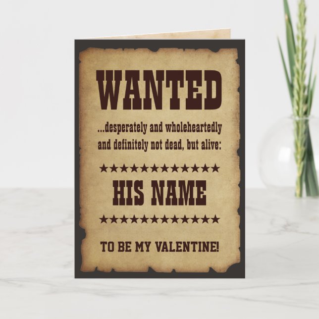 VILLE bli min Valentine Helgkort (Framsida)