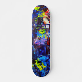 Ville de nuit mini skateboard bräda 18,5 cm