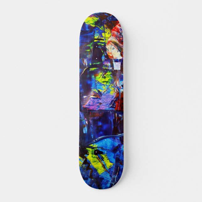 Ville de nuit mini skateboard bräda 18,5 cm (Framsida)