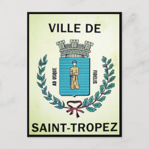 ville saint-tropez-tecken vykort