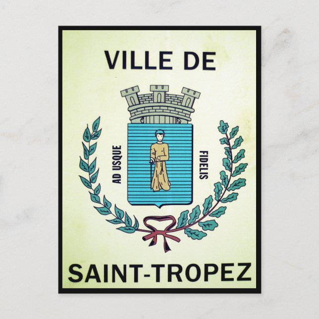 ville saint-tropez-tecken vykort (Framsida)