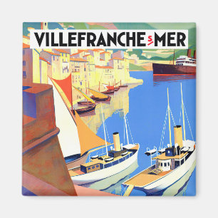 Villefranche Frankrike vintage resor Magnet