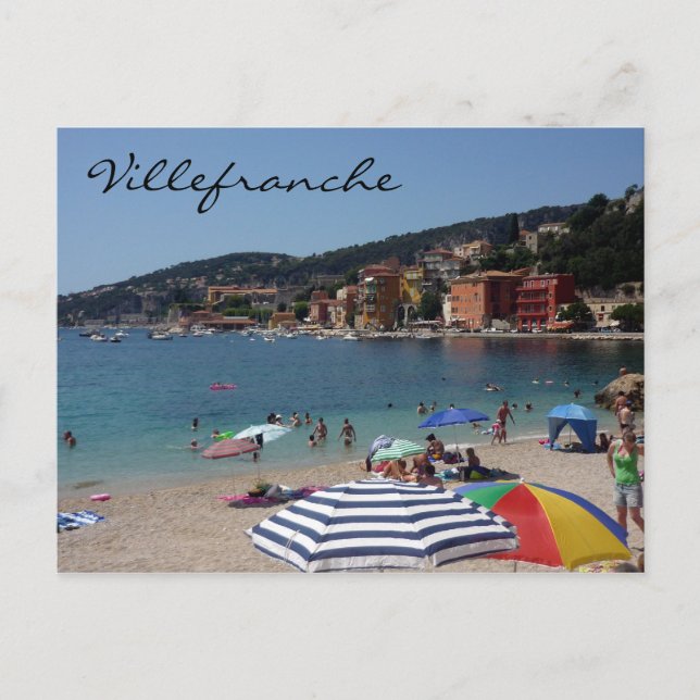 villefranche parbrellas vykort (Framsida)