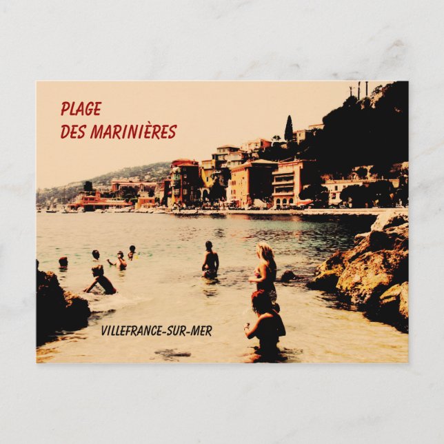 Villefranche-sur-Mer, strand Vykort (Framsida)