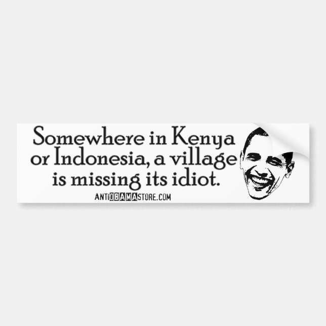 Villiage idiot bildekal (Framsidan)