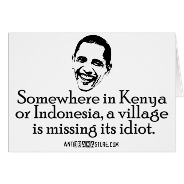 Villiage idiot hälsningskort (Framsidan Horizontal)