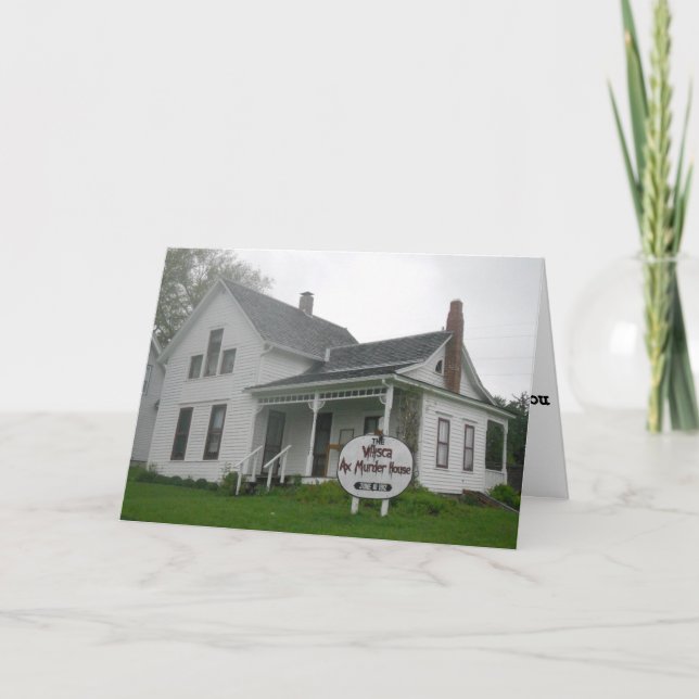 "Villisca Ax Murder House" Hallowed'en Card Kort (Framsida)