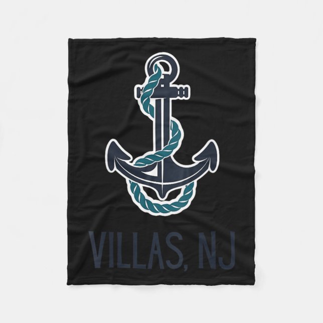 Villor Cape May New Jersey Ankarbåtar Segling Fleecefilt (Framsidan)