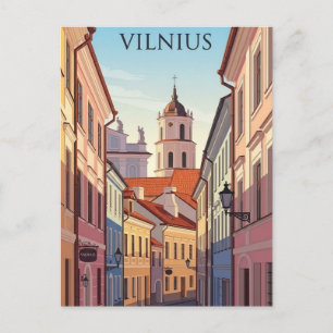 Vilnius Gamla Stan Litauen Resa Vykort