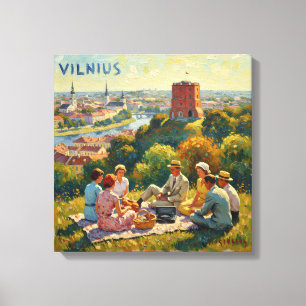 Vilnius hösttoppen Picknick Utsikt Canvas Konst
