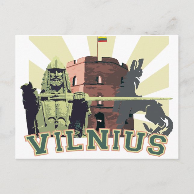 VILNIUS (huvudstad i Litauen) Vykort (Framsida)