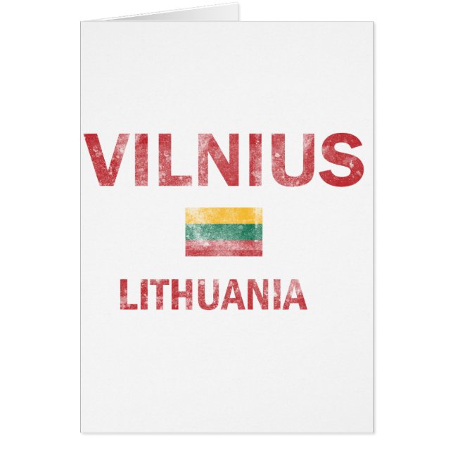 Vilnius Litauen designer Hälsningskort (Framsidan)