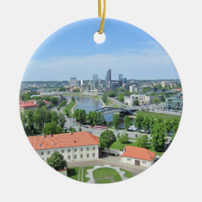 Vilnius Litauen Julgransprydnad Keramik (Framsidan)