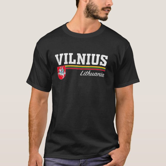 Vilnius Litauen Lietuva T Shirt (Framsida)