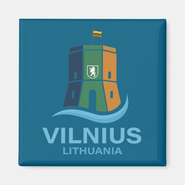 Vilnius Litauen Magnet (Framsidan)