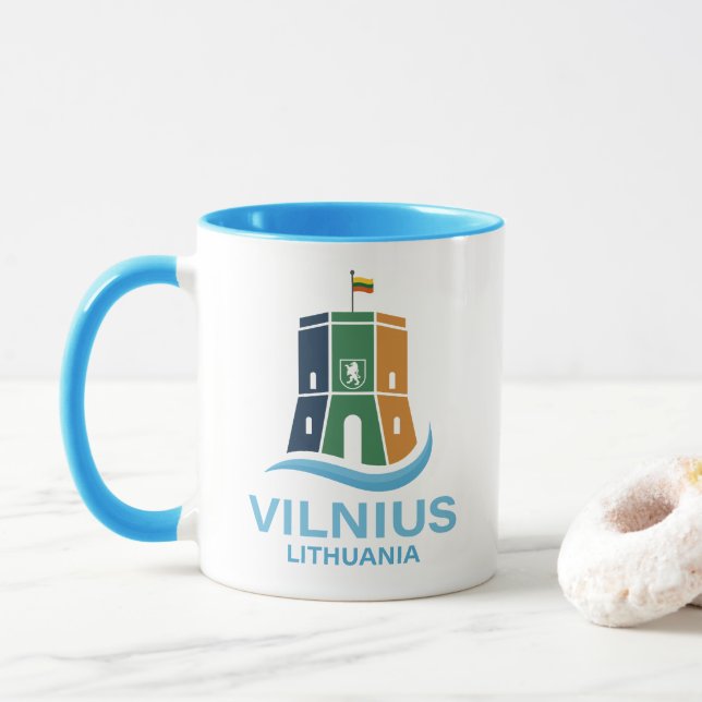 Vilnius Litauen Mugg (Med munk)