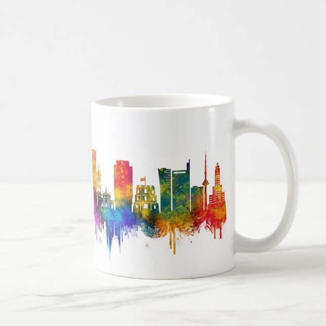 Vilnius Litauen Panorama Kaffemugg (Höger)