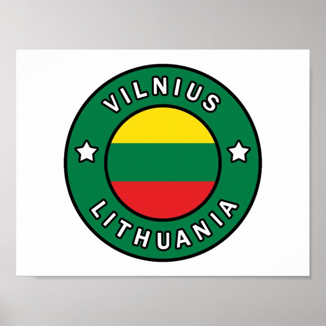 Vilnius Litauen Poster (Framsidan)