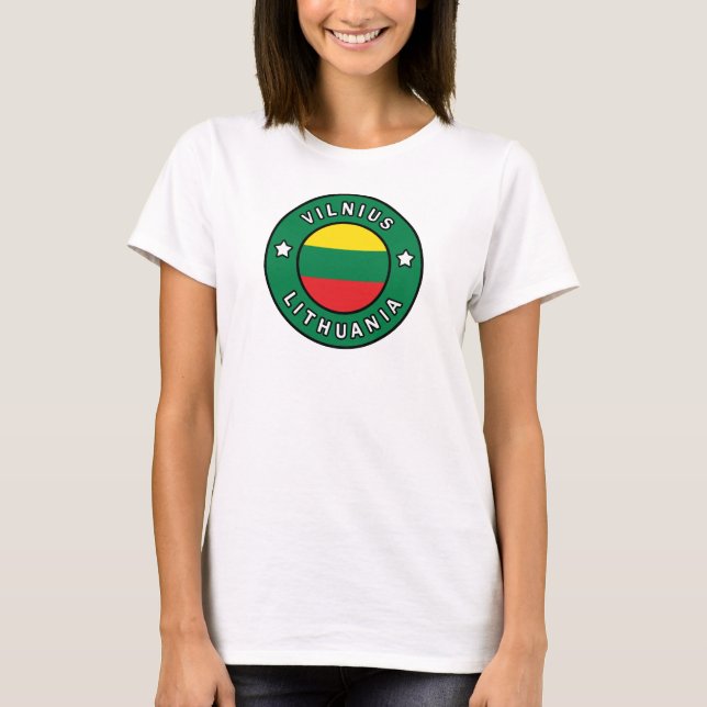 Vilnius Litauen T Shirt (Framsida)