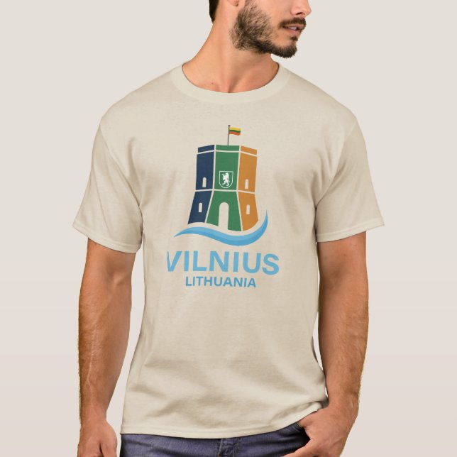 Vilnius Litauen T Shirt (Framsida)