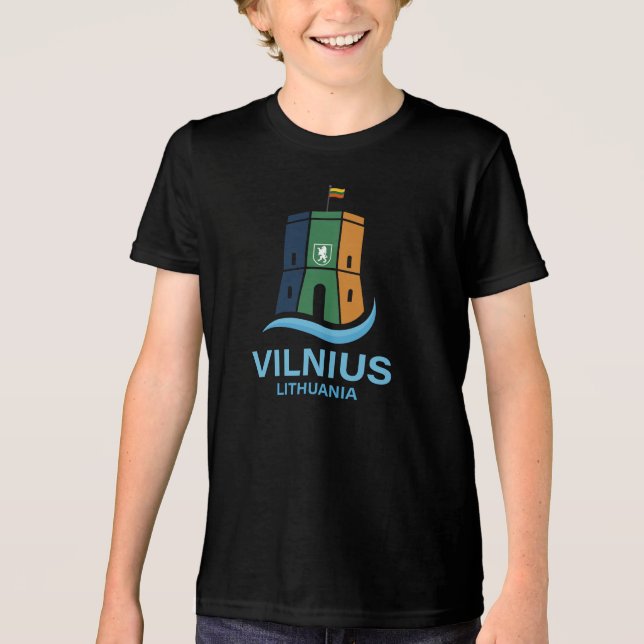 Vilnius Litauen T Shirt (Framsida)