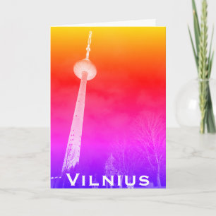 Vilnius, Litauen TV-torn (sovjetisk arkitektur) Kort