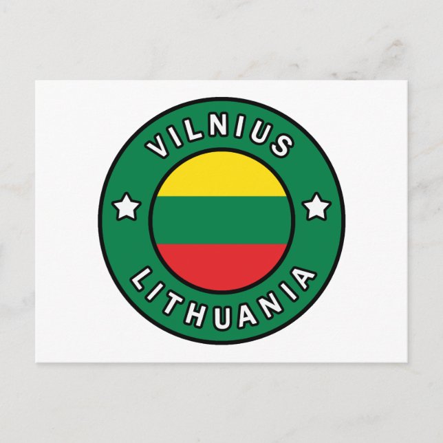 Vilnius Litauen Vykort (Framsida)
